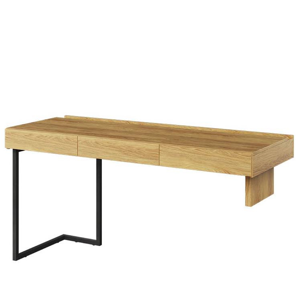 Стол письменный 3Ш Тин Флекс левый/правый гикори/черный 150x61x76 см